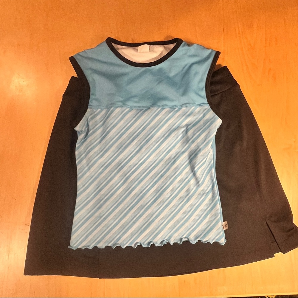 Blue Striped Sleeveless Top